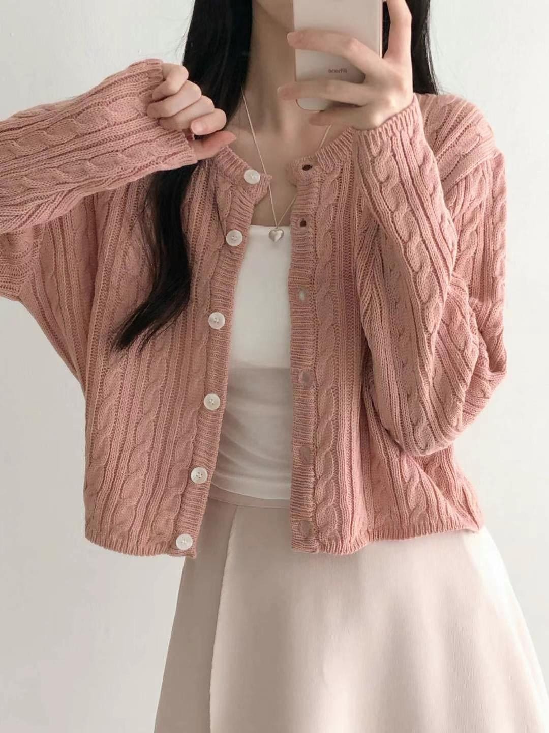 【Autumn/Winter Minimalist】Cable Cardigan 