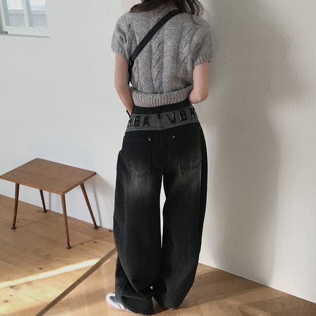 【🖤Heaven Patch Wide Jeans】 