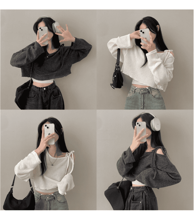 【🍂New products for autumn and winter】Rubid Flared Crop Knitwear 