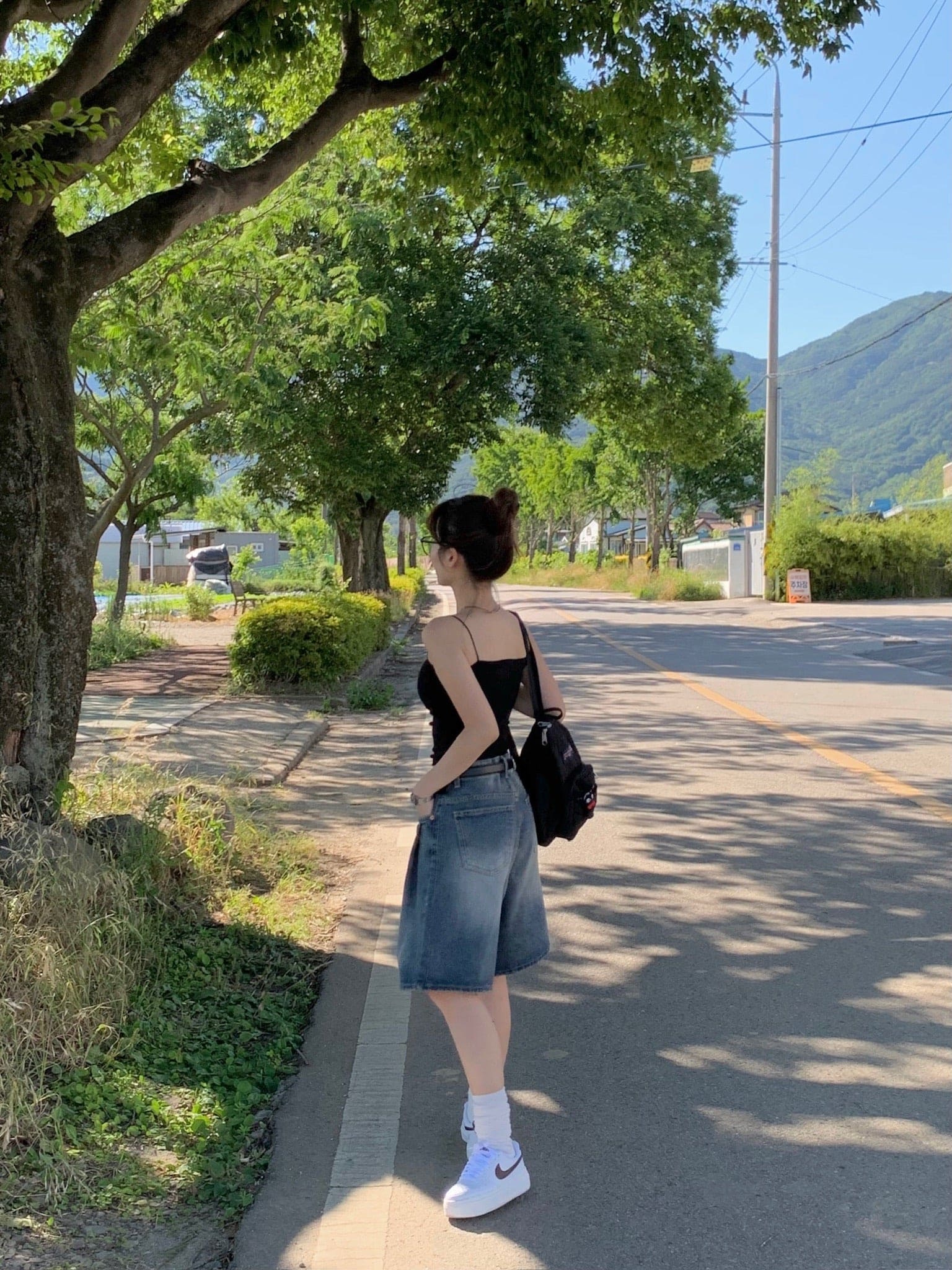 [Lazy Style] Balloon Denim Half Pants