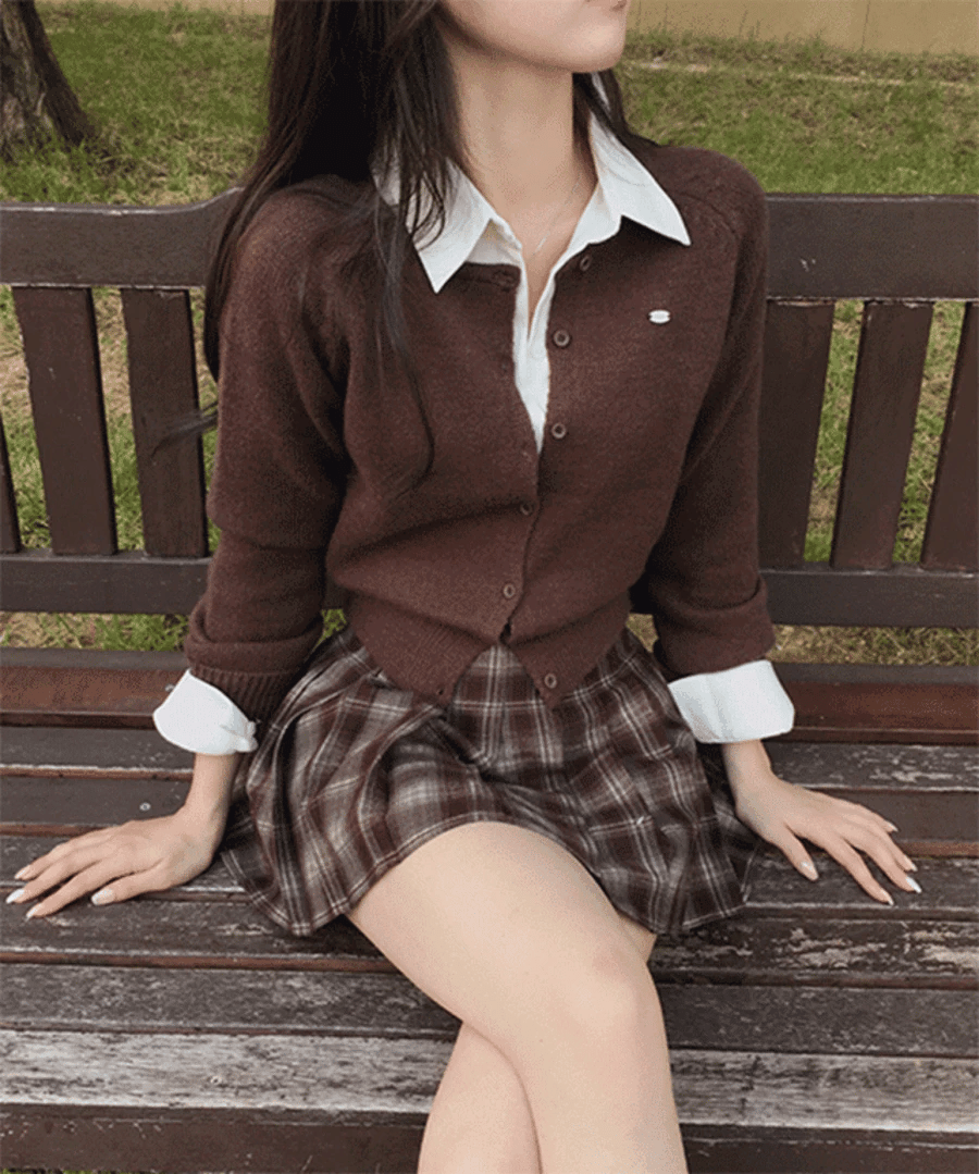 【🩶Daily】Label Cardigan 