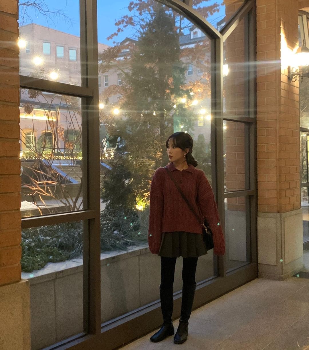 【🍷Christmas &amp; New Year PICK】Double-button collar cable knit top