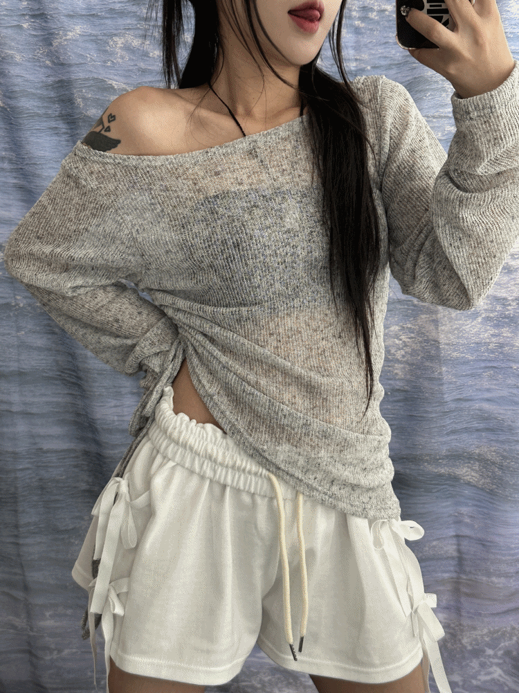 【y2k vibe】Unbalanced Loose Fit Knitwear 