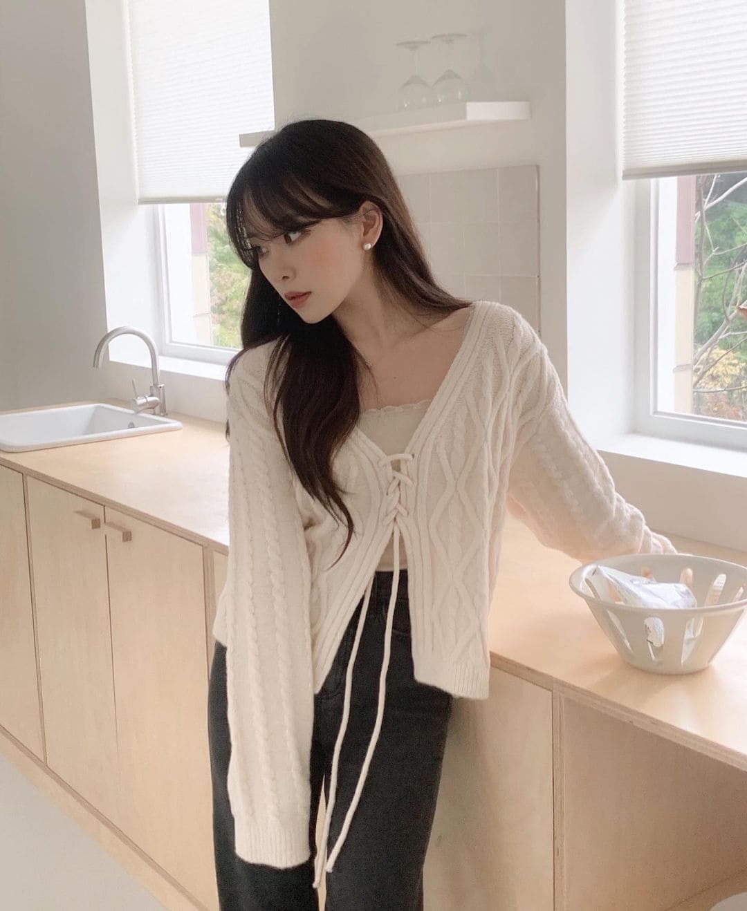 Palette Eyelet Ribbon Cardigan