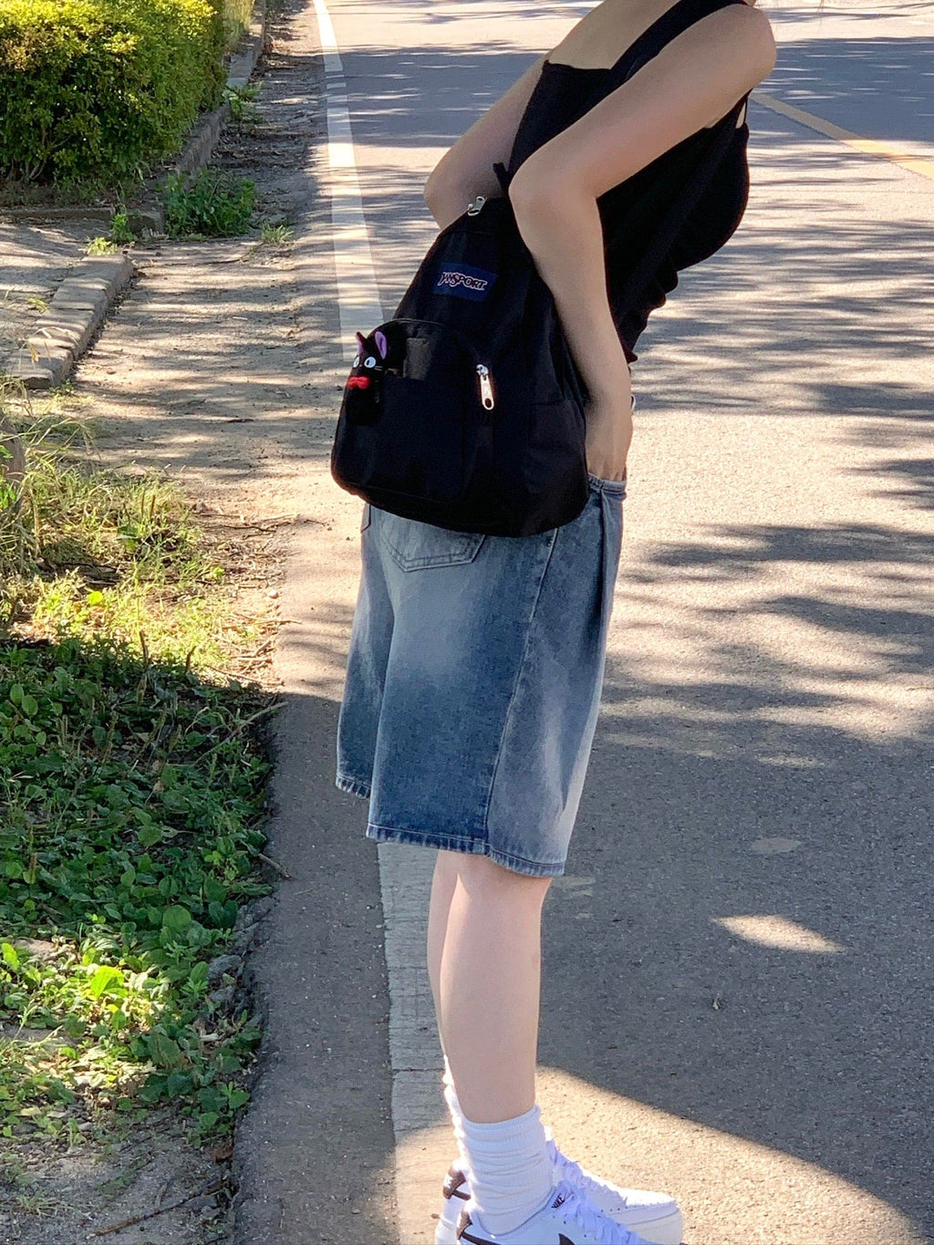 [Lazy Style] Balloon Denim Half Pants