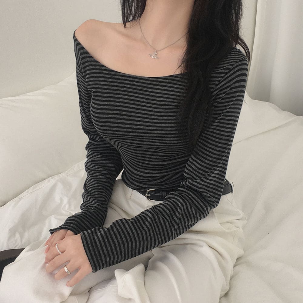 【💗for SNS】Moon Stripe Tee 