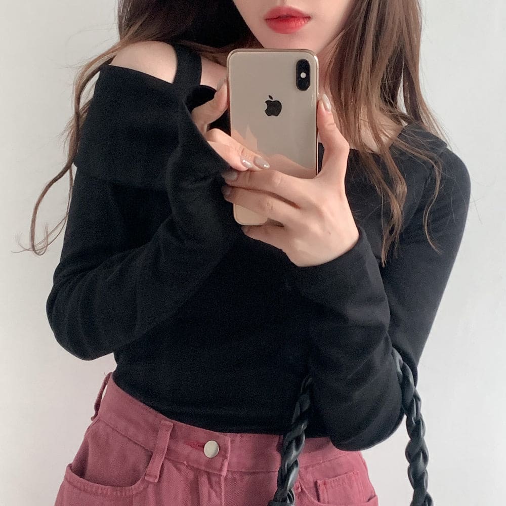 Opening Half Off Shoulder Top