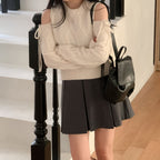 Thick pleated skirt for autumn and winter