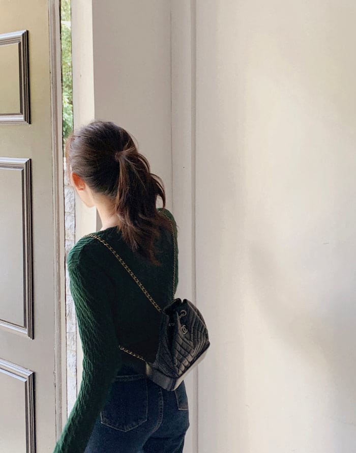 【🌷Soft】Pretzel Cable U-Neck Knit