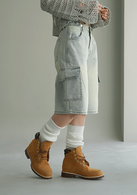 【🤍y2k Summer】Cargo Wide Half Pants 