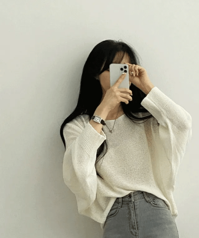 Orders surge! Basic loose-fitting knit long-sleeved shirt