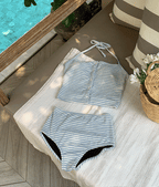 【🩰Cute/Refined】Halter Stripe Bikini