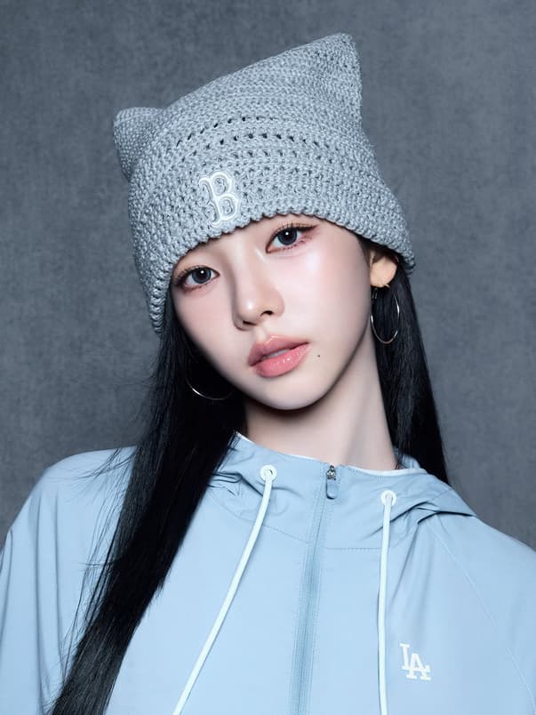 【KARINA同款】MLB SUMMER CROCHET MEOWING BEANIE