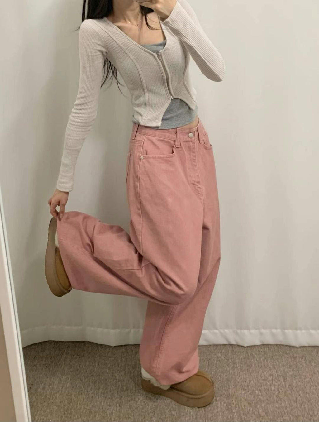 【Y2K Vibe】Cool Wide Jeans