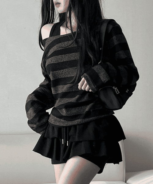 [Autumn/Winter Essential] Bold Stripe Knitwear 