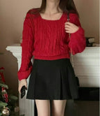 【🍷Christmas &amp; New Year PICK】Cable Square Knit 