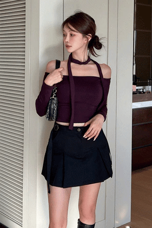 Tie Strap Off Shoulder Set 