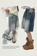[Lazy Style] Balloon Denim Half Pants