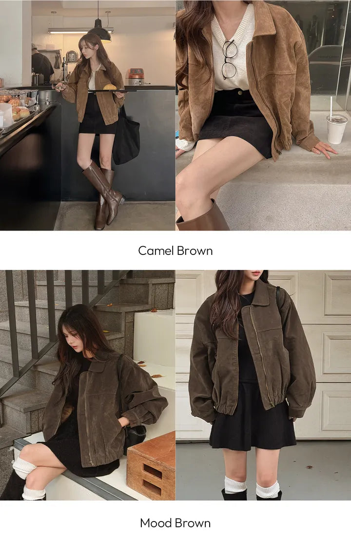 【🤎柔軟麂皮】Jumper Jacket