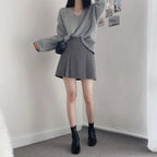 Preppy style pleated skirt and pants