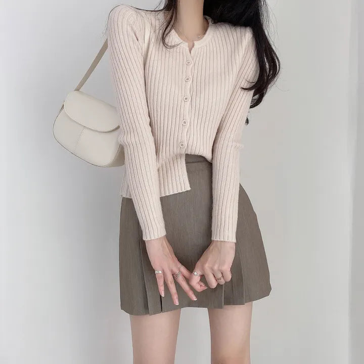 Preppy style pleated skirt and pants