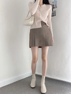 Preppy style pleated skirt and pants