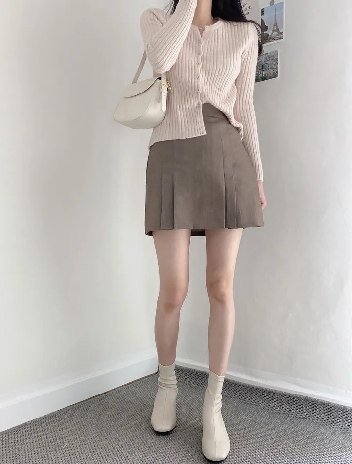 Preppy style pleated skirt and pants