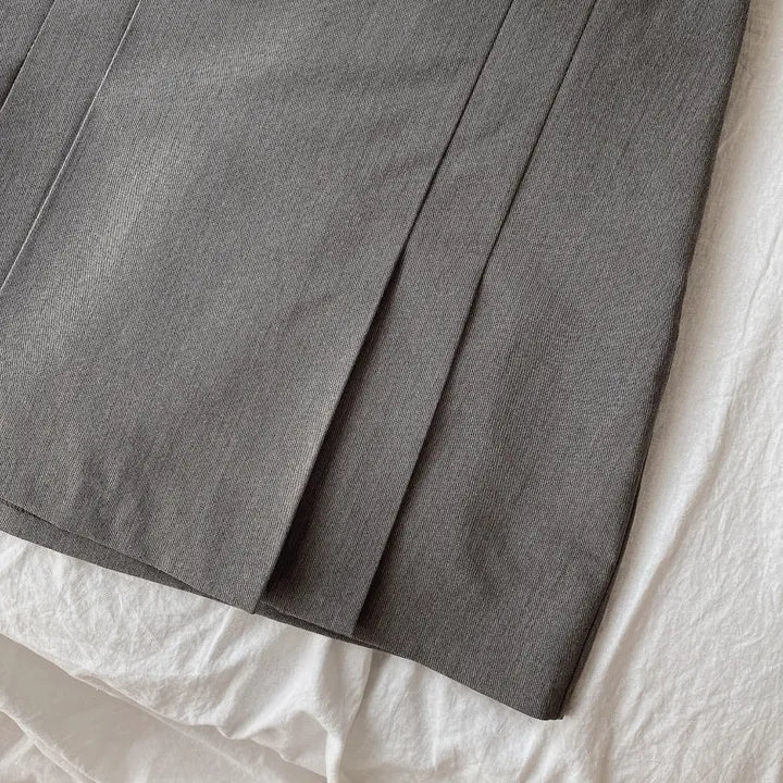 Preppy style pleated skirt and pants