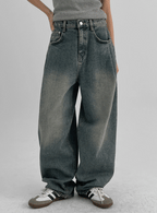 【Autumn/Winter ver.】Pintuck Balloon Wide Denim 