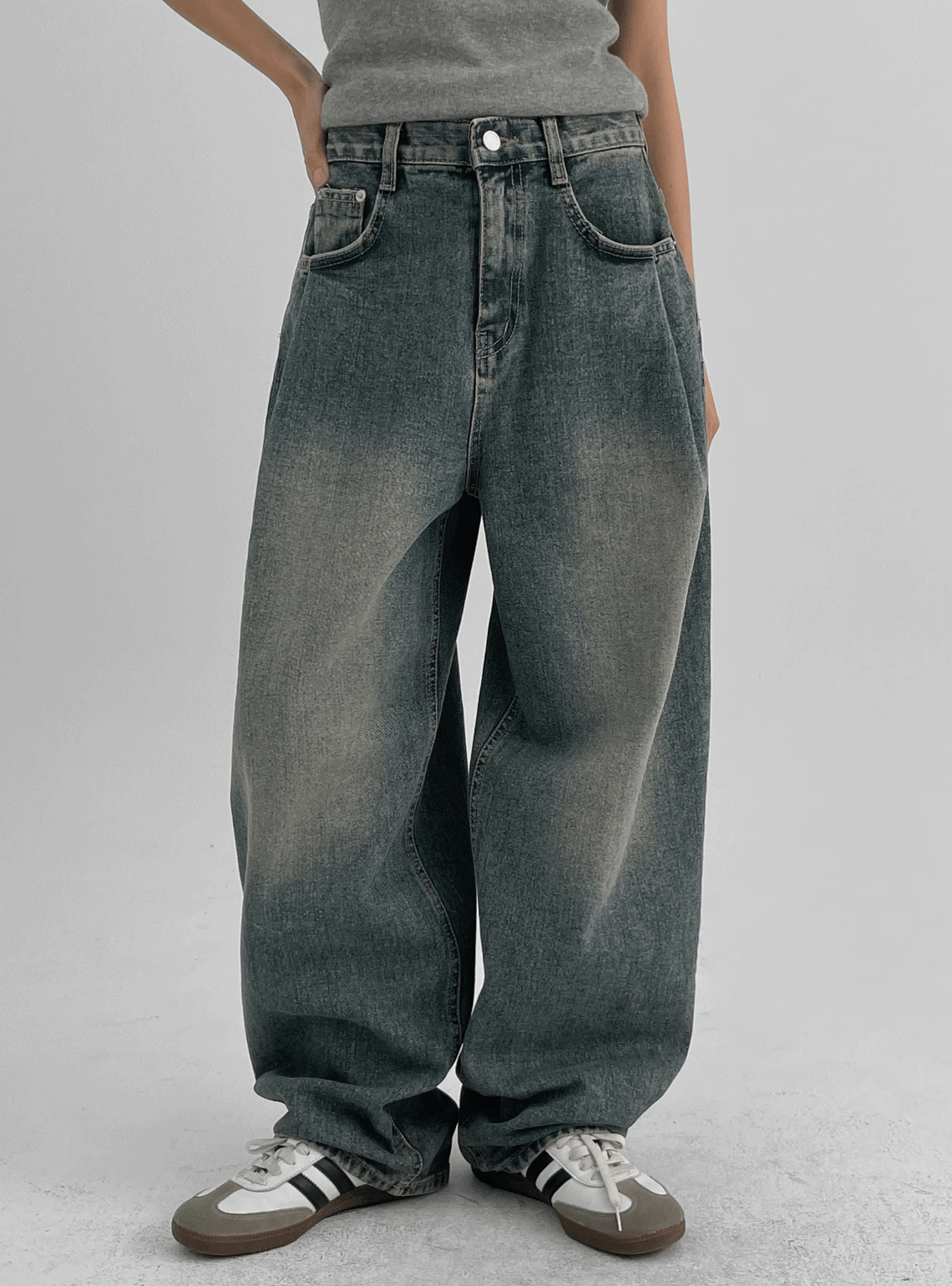 【Autumn/Winter ver.】Pintuck Balloon Wide Denim 