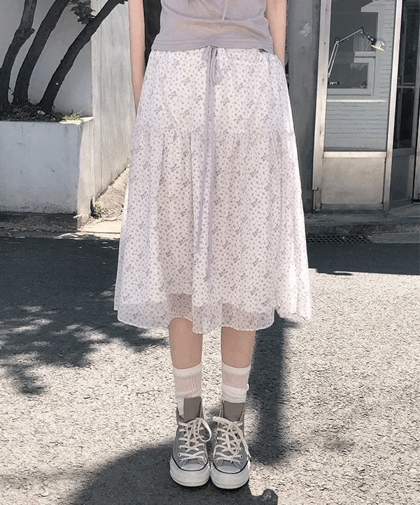 【🌷清純碎花】Flower Long Skirt