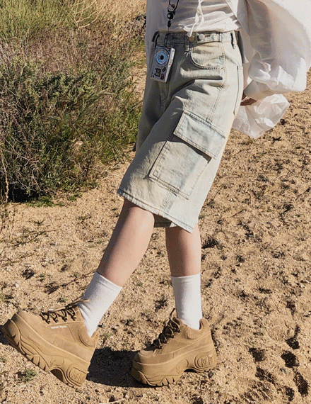 【🤍y2k Summer】Cargo Wide Half Pants 