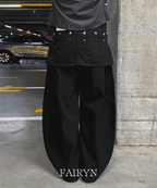 Studded Wide Fit Skirt Pants