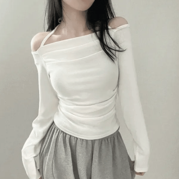 【春夏新品】Strap Drape Top