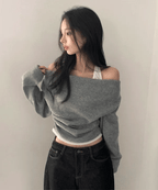 【溫暖疊穿】Halter Brushed Top