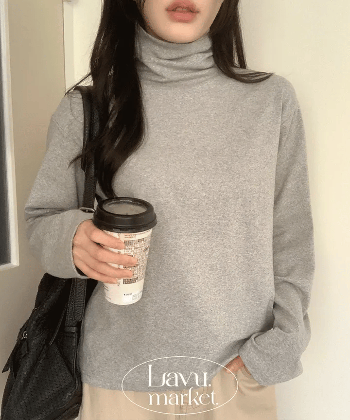 【親膚打底】Loose Turtle Neck Tee