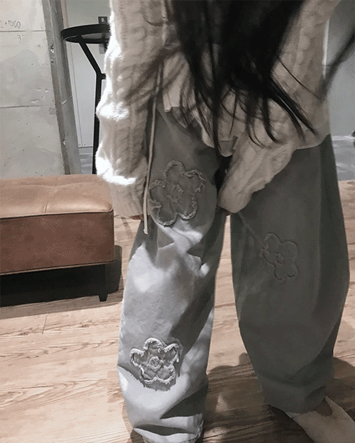 [God Pants Series] Flower Jeans 