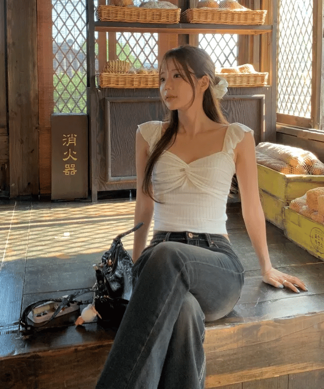 Heart Neck Crop Top