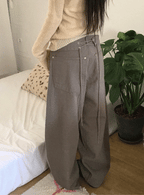 【彎刀神褲】Corset Belt Cotton Pants