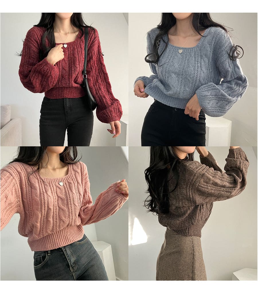 【🍷Christmas &amp; New Year PICK】Cable Square Knit 