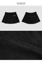 【🤎y2k vibe】Suede Lace Belt Skirt 