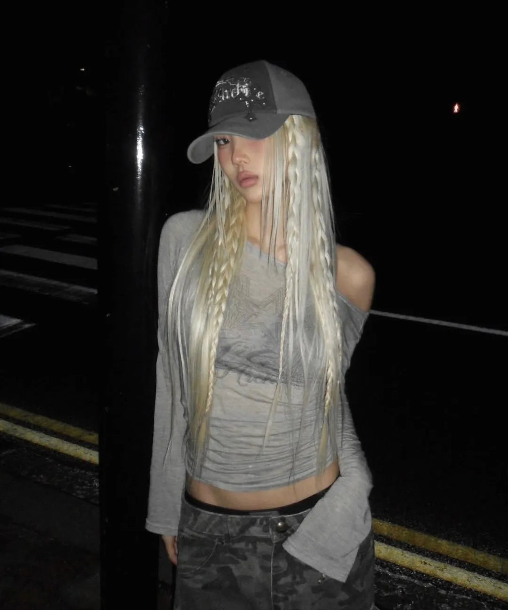 [Same as JISOO] STAR WING SHEER LONG SLEEVE