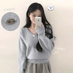 【🌷New Spring Arrivals】Label V-Neck Knit 