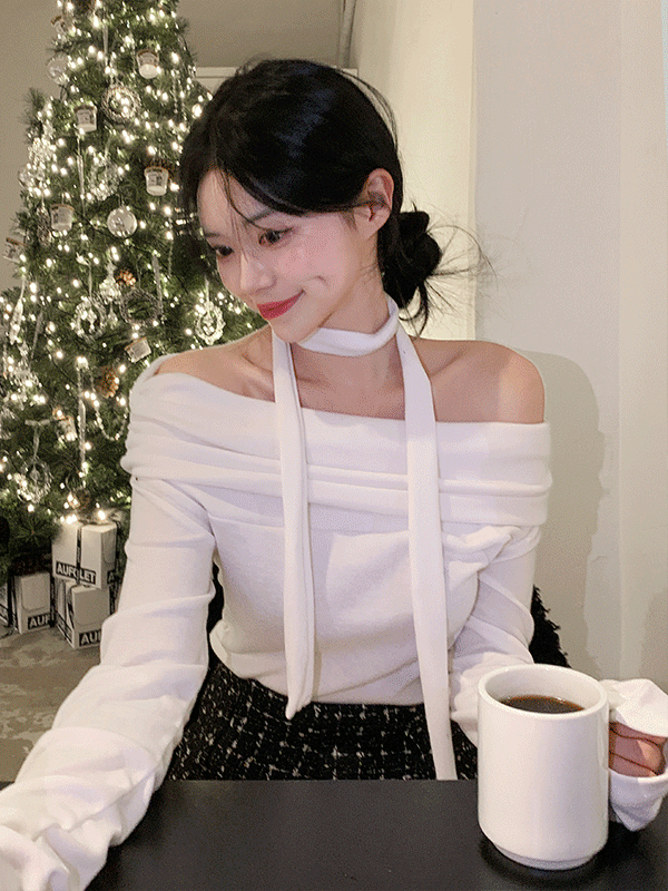 Breezy Off Shoulder Scarf Set 