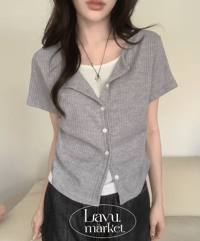【短袖/長袖】Layered Cardi Set