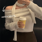 Breezy Off Shoulder Scarf Set 