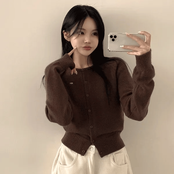 【🩶Daily】Label Cardigan 