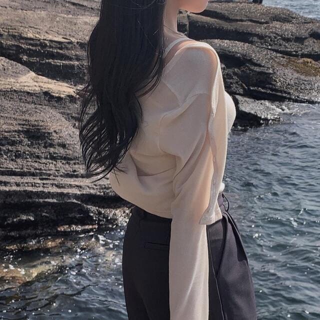 Refreshing vest and cardigan two-piece set