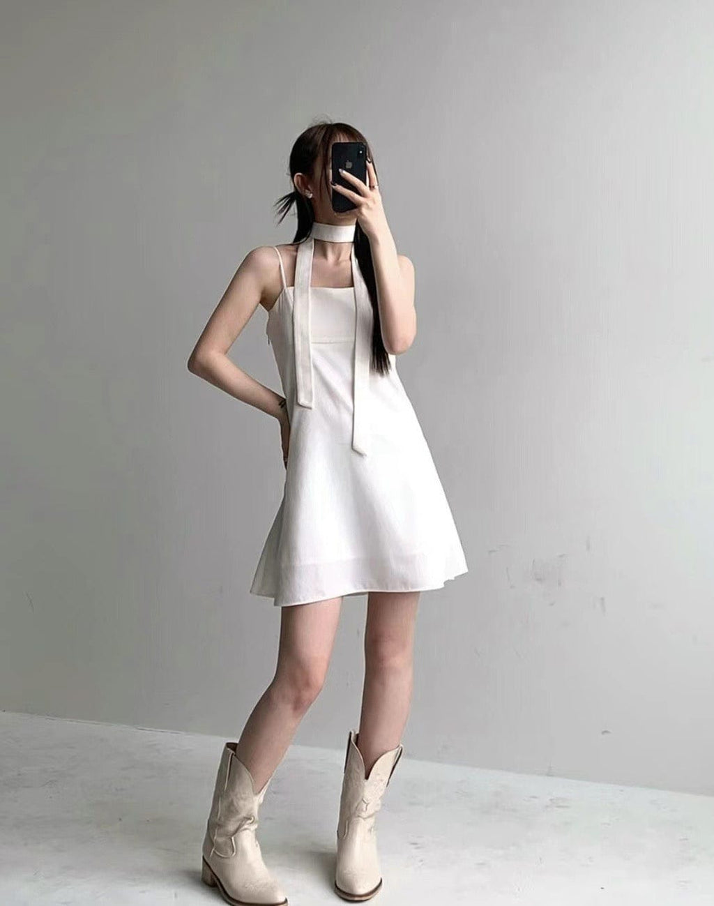 Grand Dress with Scarf 