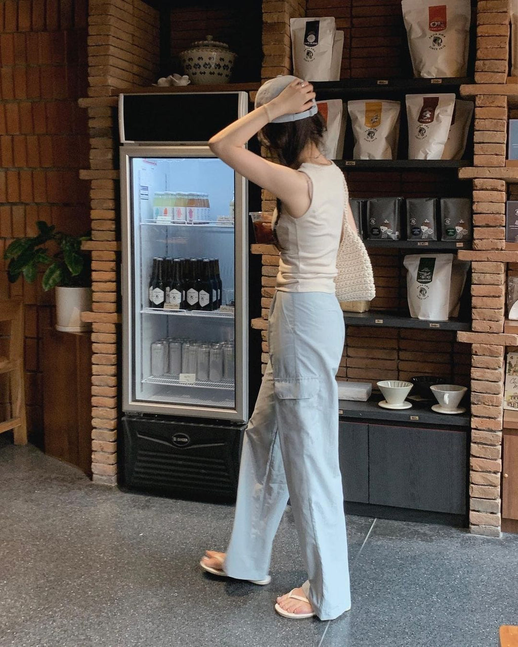 Korean website homemade simple slim-fit vest 